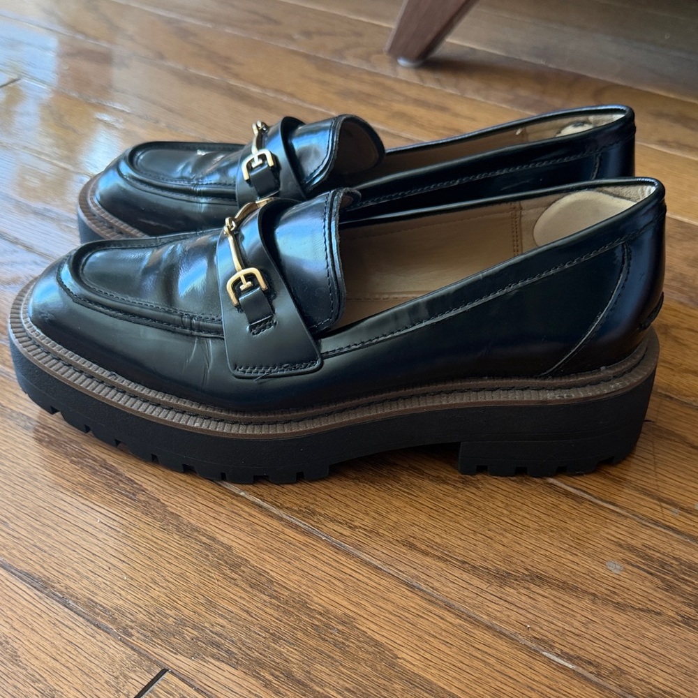 Sam Edelman Black Loafers with Gold Accent - Picture 11 of 11